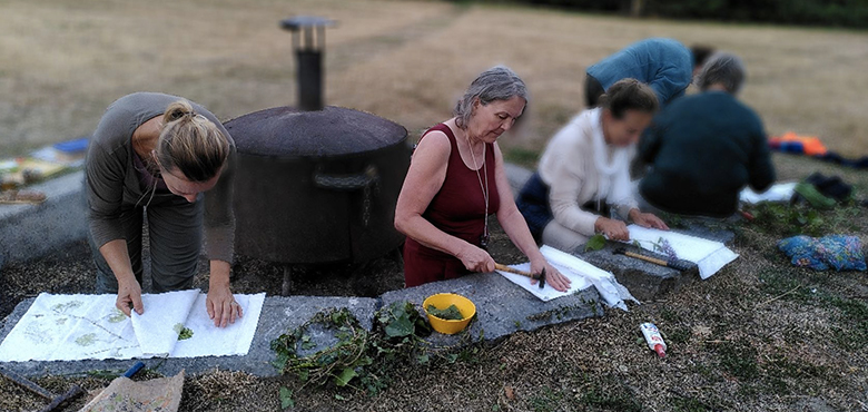 Tataki-zomé potager empreintes